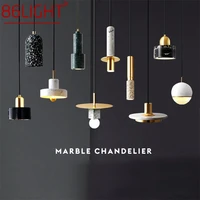 86light nordic pendant lamp modern creative luxury led brass fixtures marble decorative for home chandelier