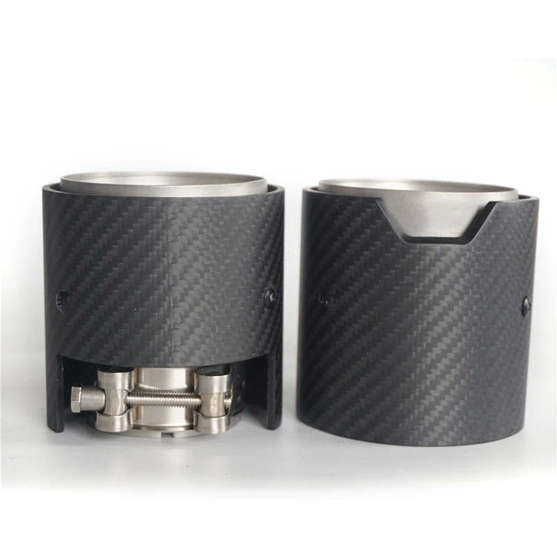 2 шт. 73 мм в 93 выхлопной наконечник автомобиля матовое углеродное волокно для BMW M
