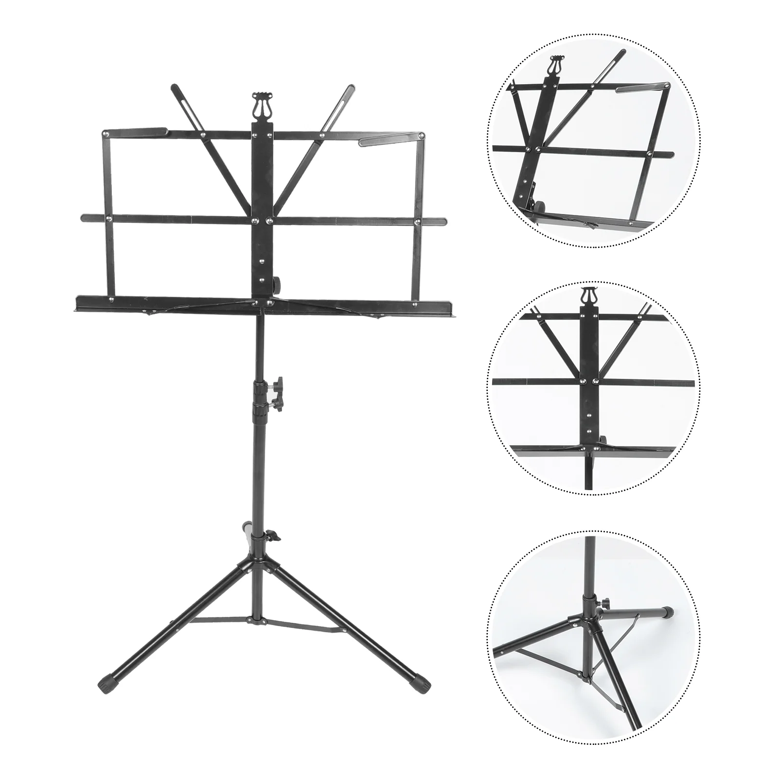 

1Set Sheet Stand Height Adjustable Score Holder Folding Tripod Stand