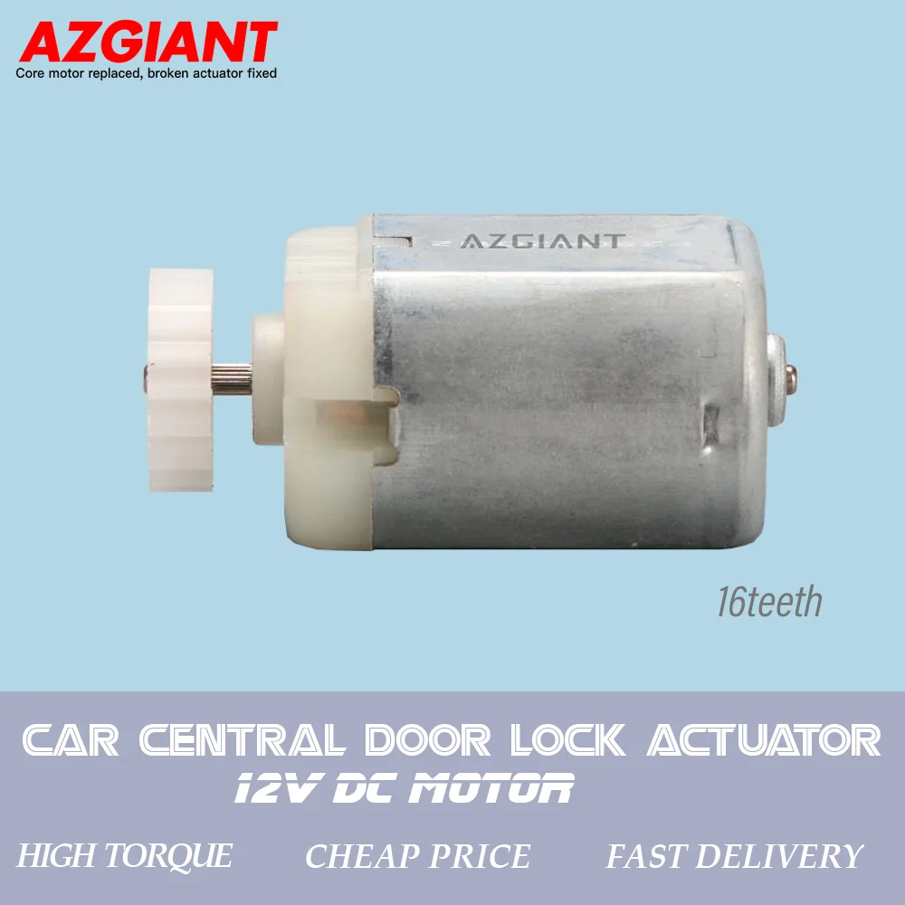 

Привод дверного замка AZGIANT с 16 зубцами для системы центрального замка, двигатель постоянного тока 12 В для Renault Kangoo Clio II XH007 Φ 4,2 * мм
