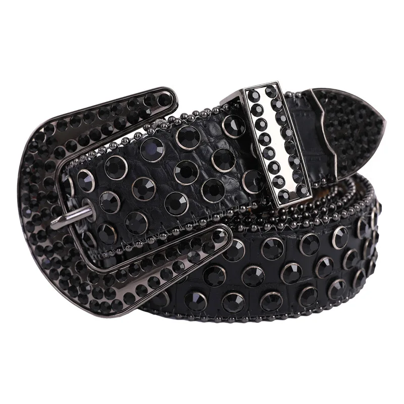 Luxury Designer PU Leather Cinturon Mujer Jeans Shirt Belts Straps for Women Diamonds Rivet Studded Waist Belts Ceinture Femme