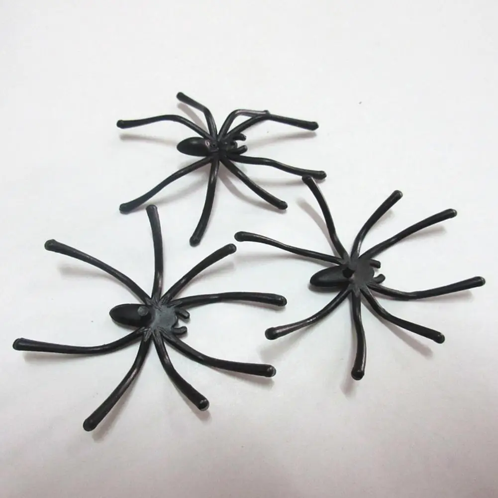 

April Fool's Day Gift 20PCS Simulation Spoof Toy Fake Spider Halloween Pranks Joking Toys Party Decor Spiders Scary Insects Toys