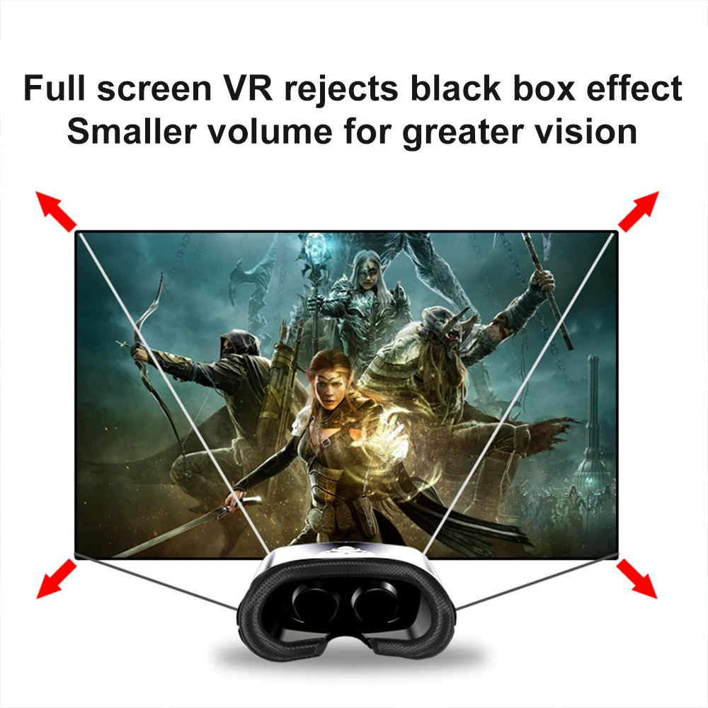 

For 5 To 7 Inch Smartphone Devices Vr Glasses Vrg Vr Controller Visible Wide Angle Transmittance 3d Virtual Reality Helmet