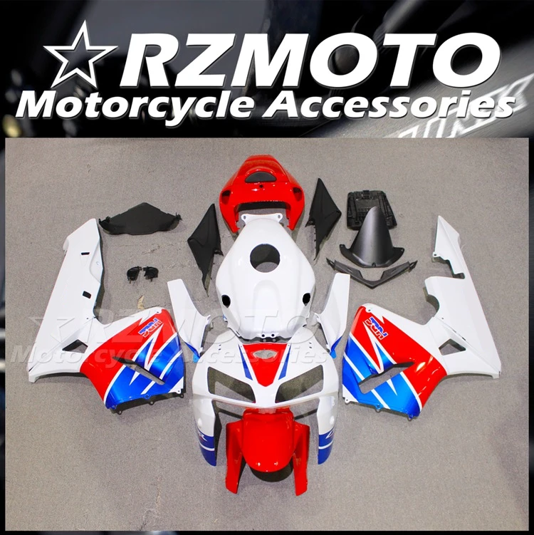 

4 подарка, новый комплект обтекателей для мотоцикла из АБС-пластика, подходит для HONDA CBR600RR F5 2005 2006 05 06, кузов красного, синего цвета HRC