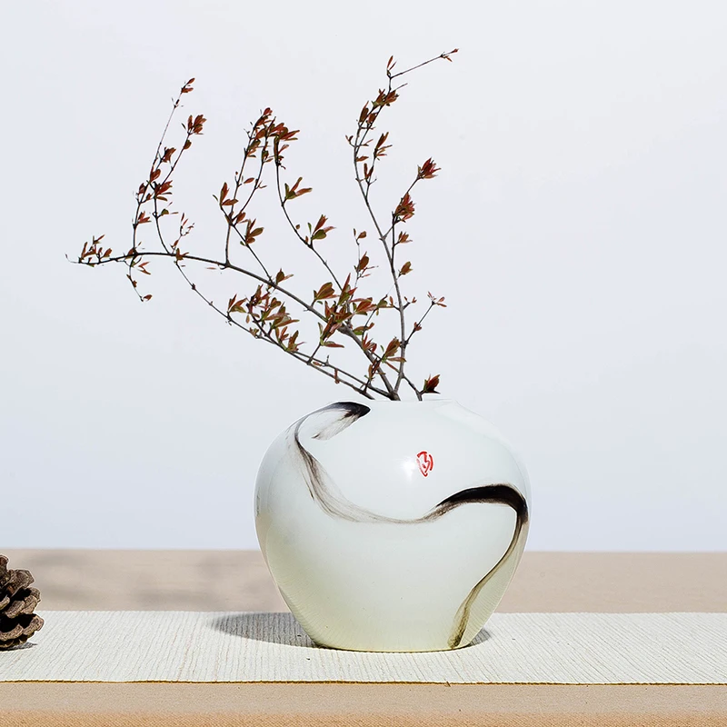 Маленькая керамическая ваза Jingdezhen с орнаментом настольное украшение Новая