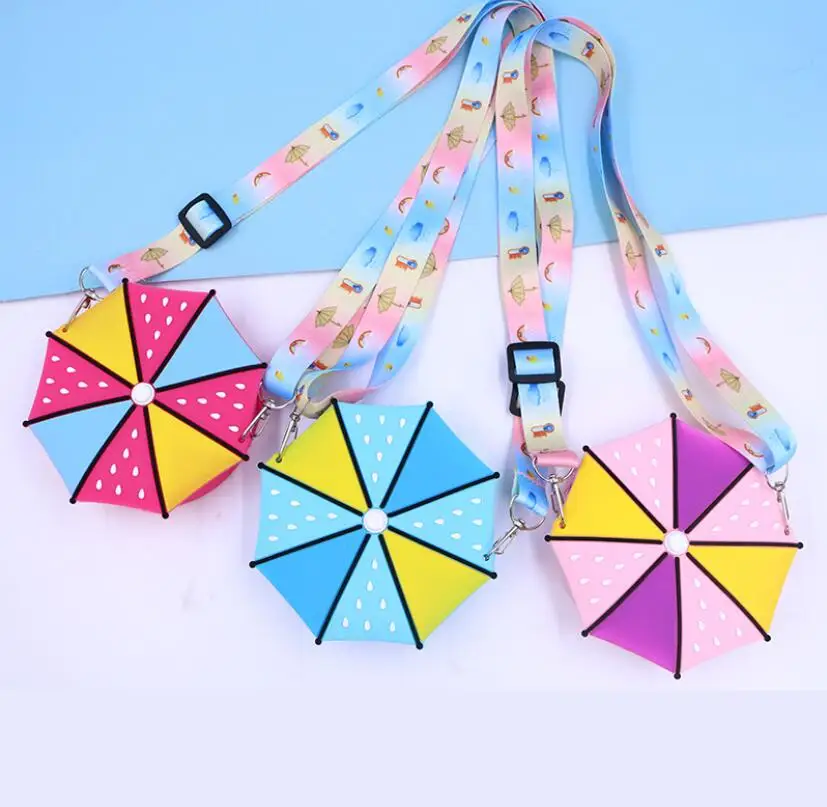 

10pcs Cartoon Silicone Crossbody Coin Bag Kid Toddler Children Shoulder Handbag Adjustable Strap Holiday Wallet Card Bag