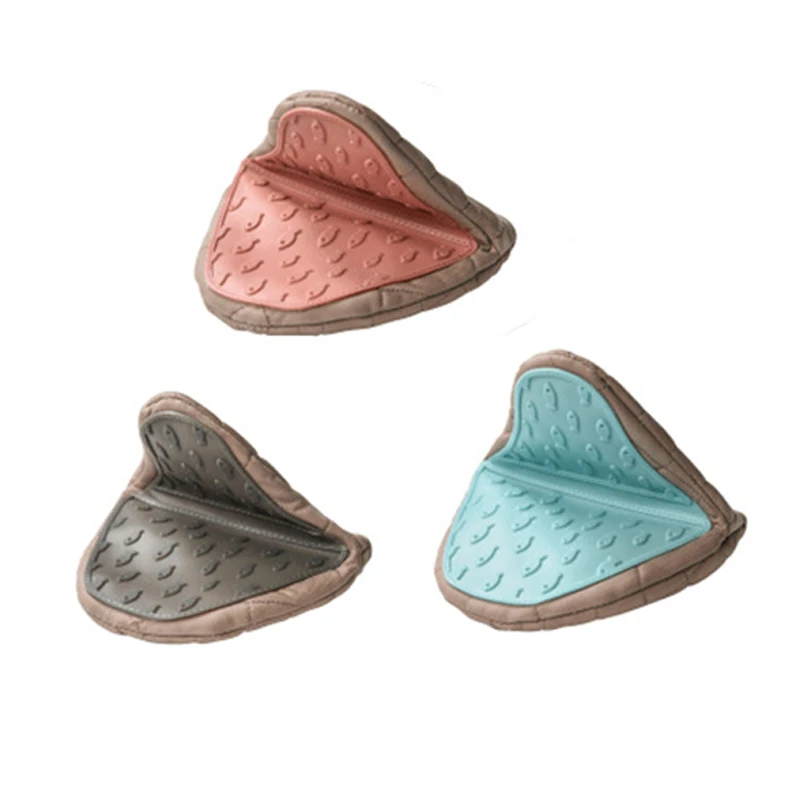 

Силиконовые изоляционные перчатки 1 шт., прихватки для духовки, устойчивые к высоким температурам, кухонные прихваты с зажимом для защиты от...