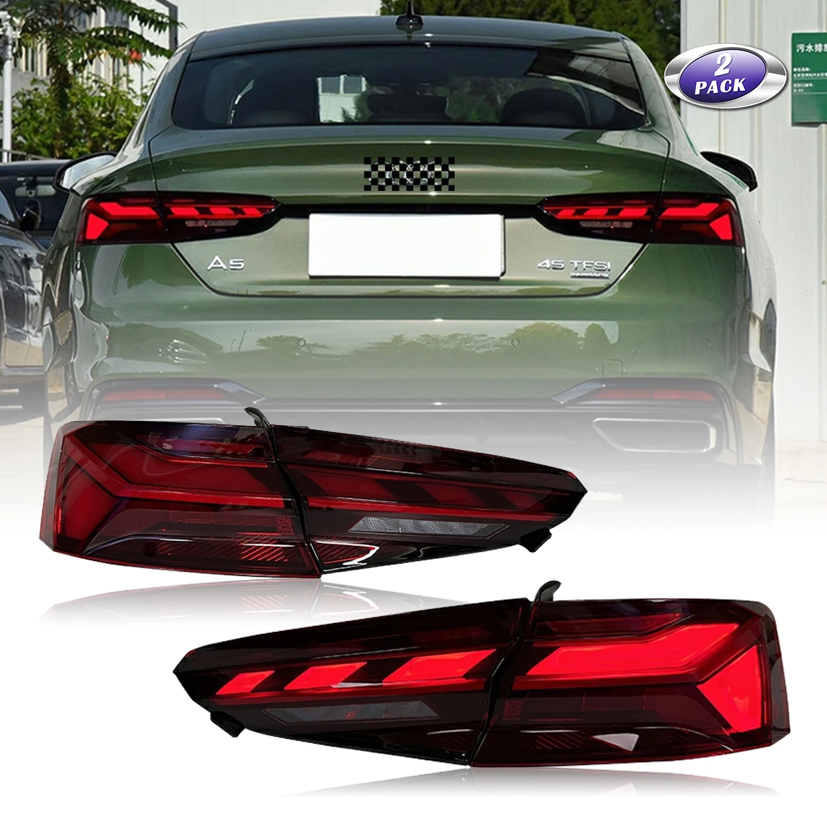

Car Light Led Tail Lamps Assembly Fit For Audi A5 2017-2020 Upgrade S5 Style Taillights