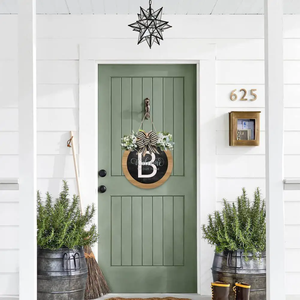 

Door Sign Garland Durable Surname Letter Weather Resistant Last Name Year Round Door Sign Garland Household Decor