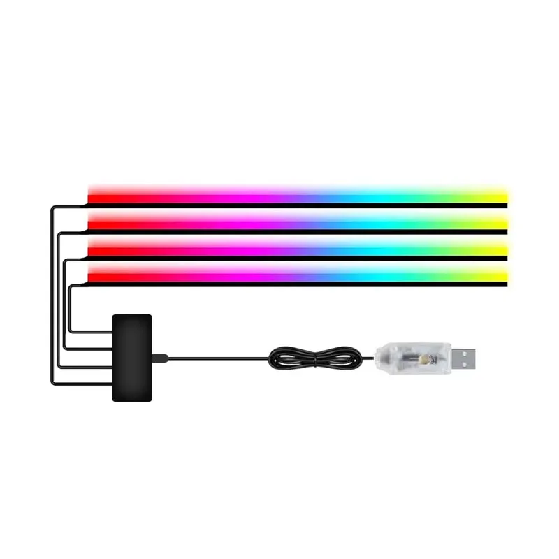 Symphony RGB 64-цветное освещение двери автомобиля, 24 двери, акриловые светодиодные ленты, оконные фонари, светодиодный потолочный светильник, декоративная лампа, приложение (art.: 3920d08ae67aa) - 3920d08ae67aa