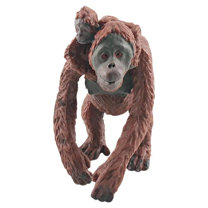 

Gorilla Animal Toy Male Gorilla Realistic Animal Figurine Jungle Animals Playset Durable Wildlife PVC Material Gorilla Figurine