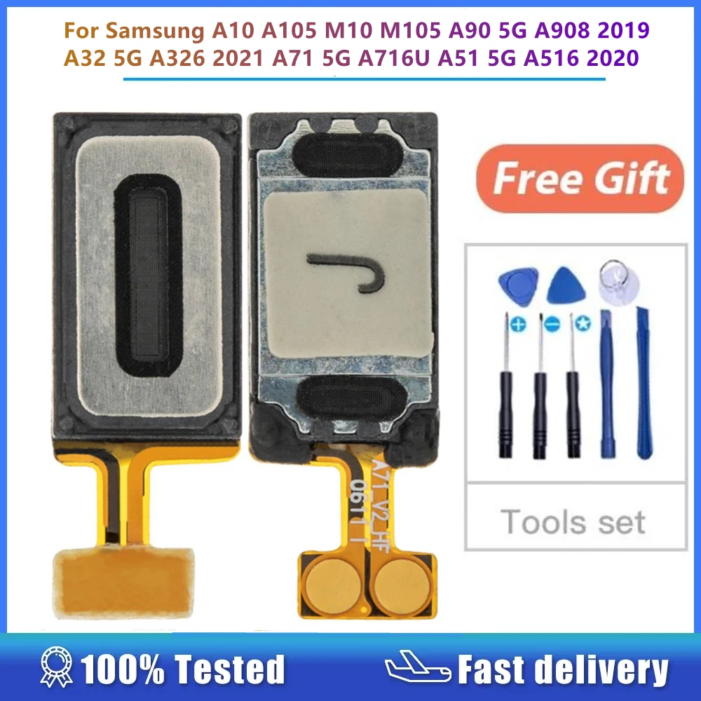 Для Samsung Galaxy A10 A105 M10 M105 A90 A908 2019 A32 5G A326 2021 A71 5G A51 A516 2020 наушники Динамик Звуковой гибкий кабель