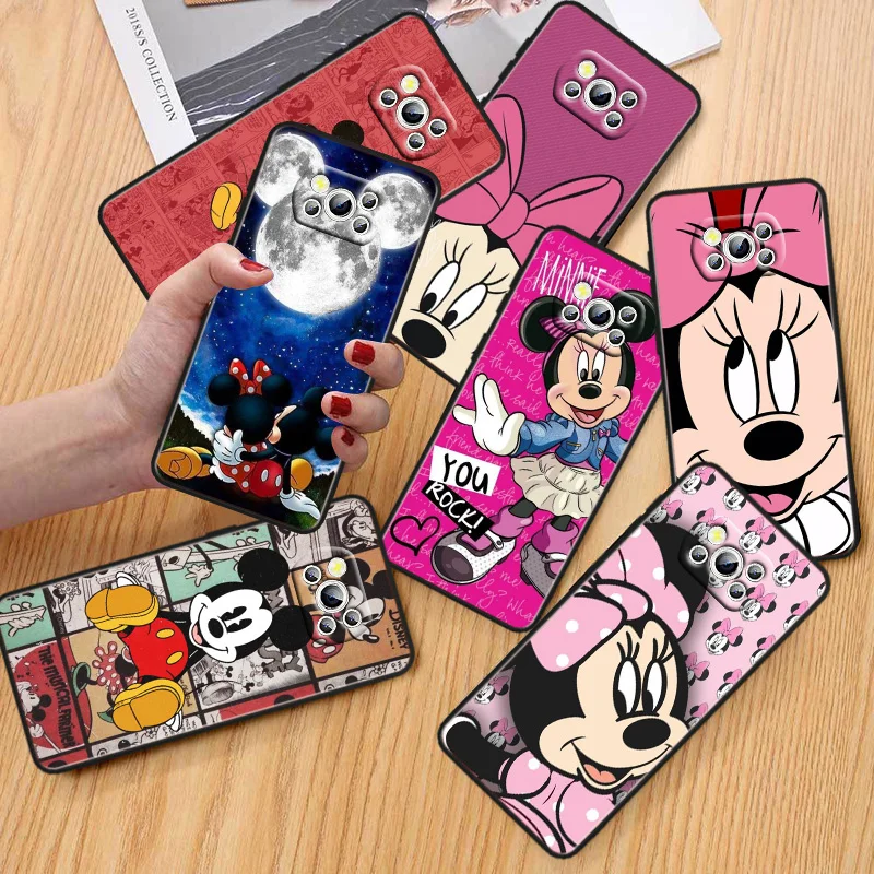 

Mickey Mouse Phone Case For Xiaomi POCO C50 C40 C31 C3 M5S X4 M4 M3 F4 F3 GT F2 F1 X3 NFC X2 Pro Black Cover