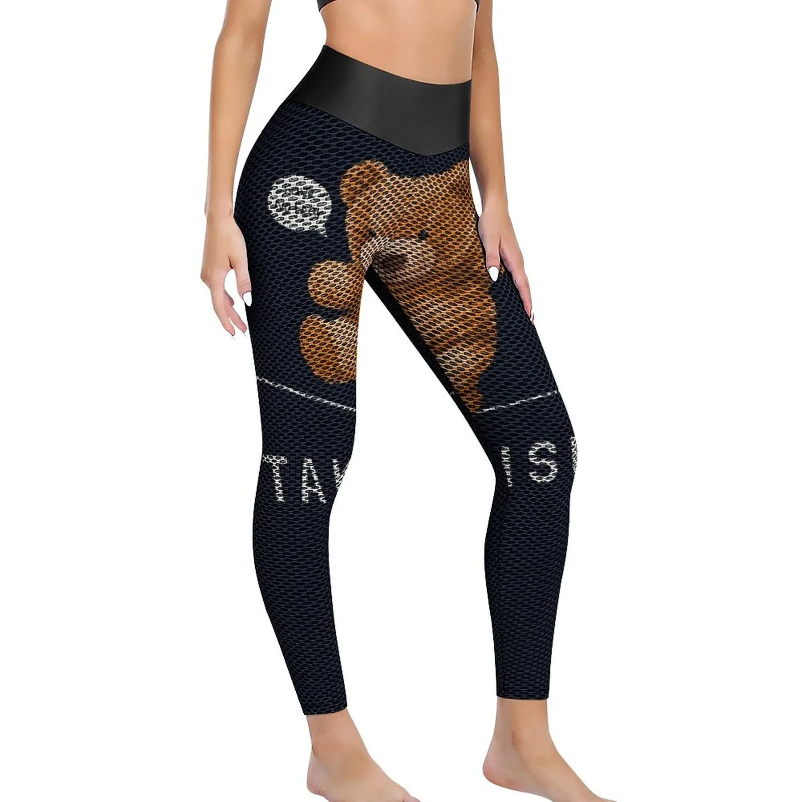 

Bear Toy Walking On String Leggings Have No Fear Take Risk Workout Yoga Pants Kawaii Leggins Sexy Stretch Custom Sports Tights
