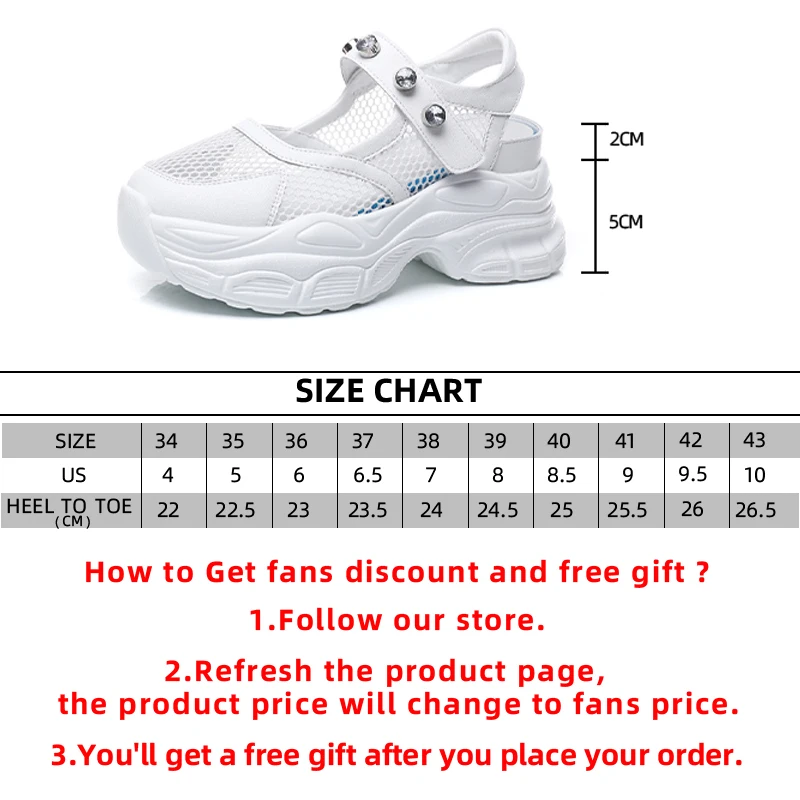 7CM Women Sandals Mesh Rhinestones Comfy Platform 2023 Soft Women Lightweight Casual Beach Summer Sandals Outdoor Female Sandals