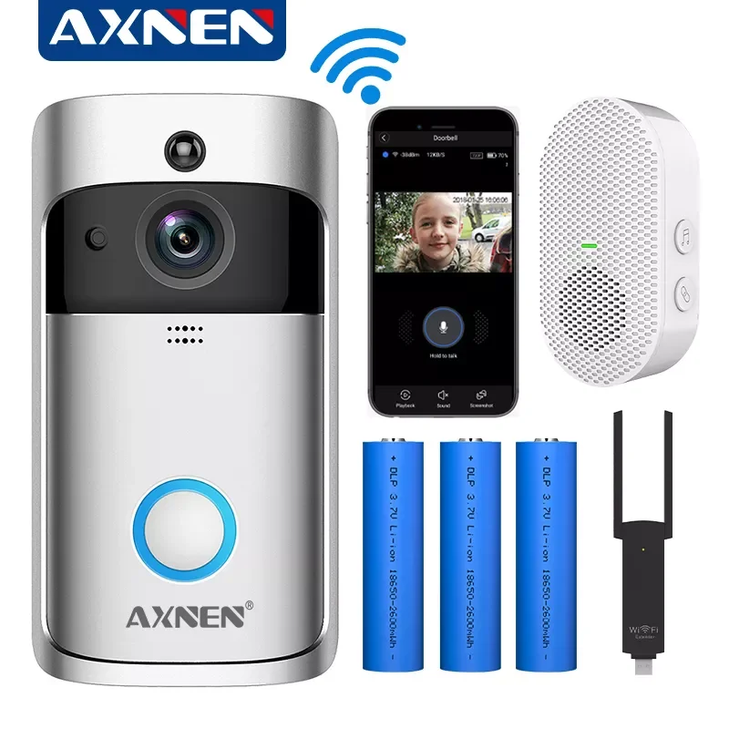 

V5 Video Doorbell Smart Wireless WiFi Security Door Bell Visual Recording Home Monitor Night Vision Intercom door phone