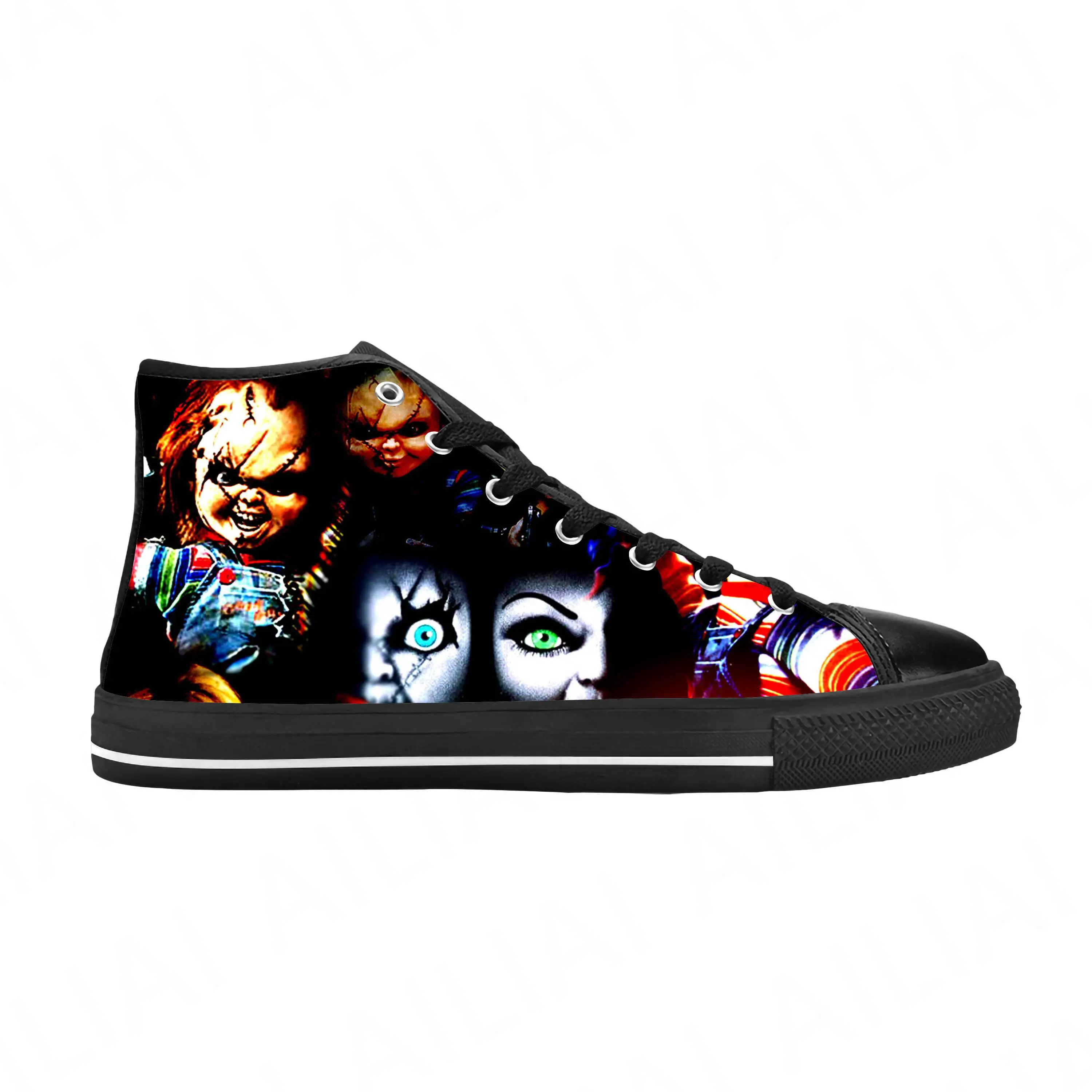 

Horror Movie Childs Play Chucky Halloween Gothic Casual Cloth Shoes High Top Comfortable Breathable 3D Print Men Women Sneakers
