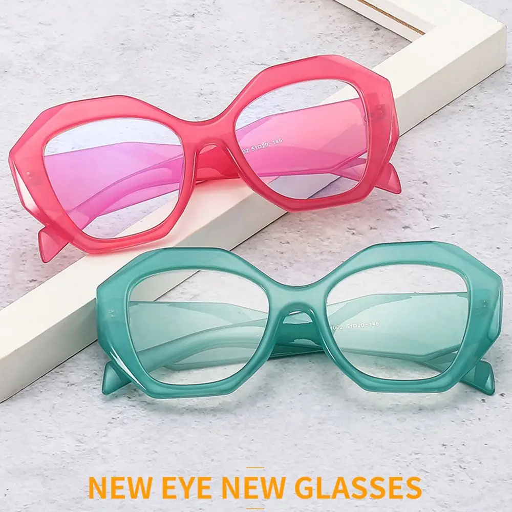 

Women Eye Protection Office Portable Anti-Blue Light Glasses Computer Goggles Oversized Eyeglasses Ultra Light Frame