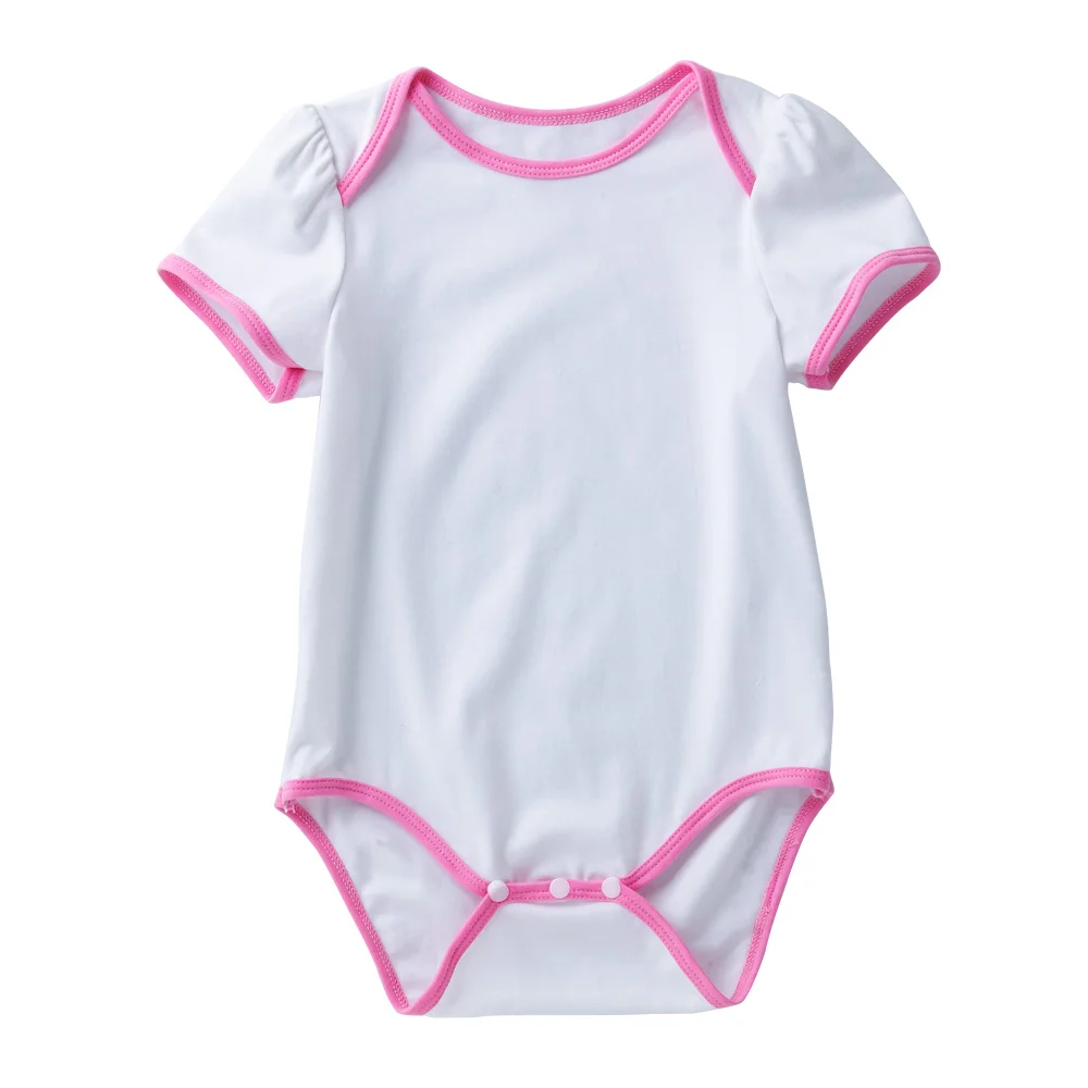 

Rainbow Edging Newborn Romper Baby Clothes Summer Girl Rompers Cotton Short Sleeve O-neck Infant Boys Clothing