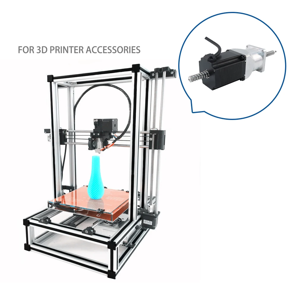57 шариковый шаговый двигатель NEMA23 Сквозной винтовой 126 Н. СМ 2 8 А 57HAB56-SFU1240 гайка 300
