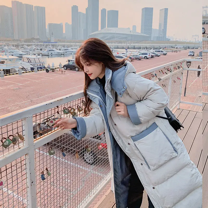New Winter Women's Cold Coat Parkas Super Hot Coats Hooded Long Cotton Padded Jacket Jackets Loose