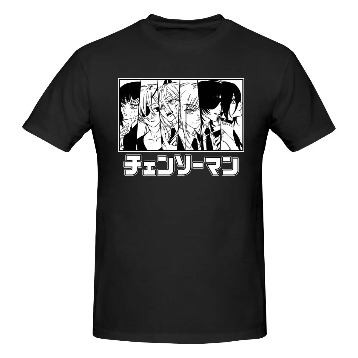 

Мужская хлопковая футболка с коротким рукавом и принтом бензопилы