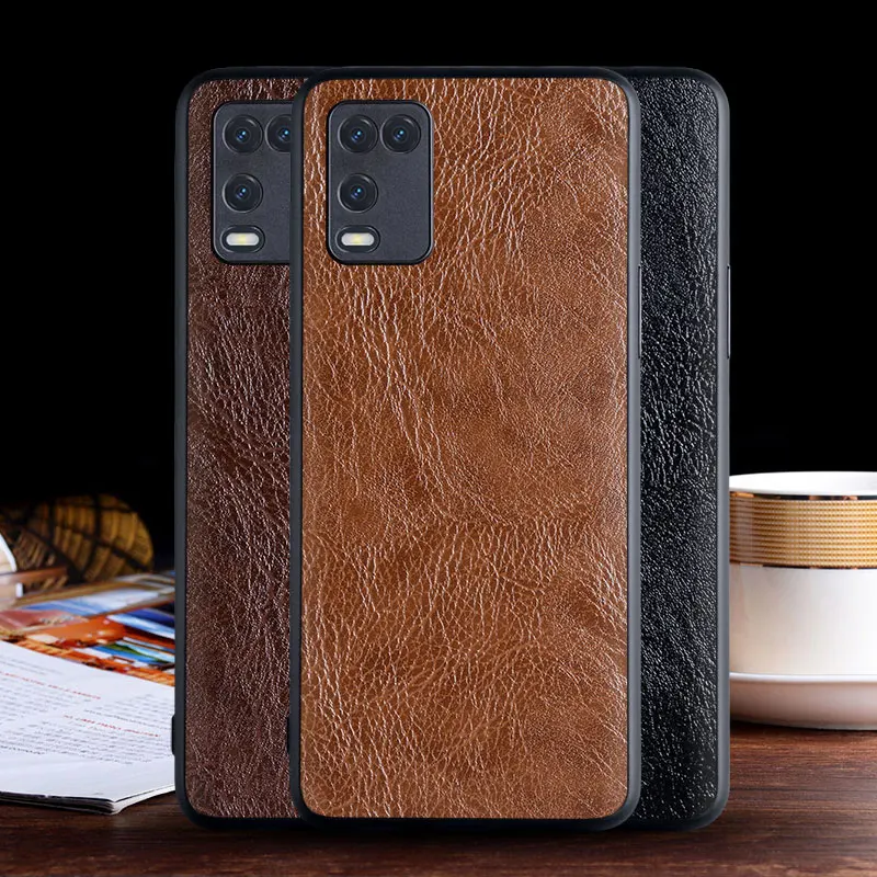 

Luxurious leather case for OPPO A54 4G with Business design and TPU+PC 2in1 material ,cover for Oppo A54 4G case capa funda