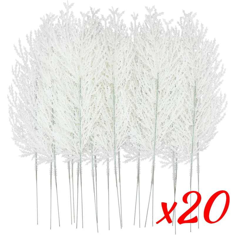 Искусственные белые сосновые ветки, 100 шт.