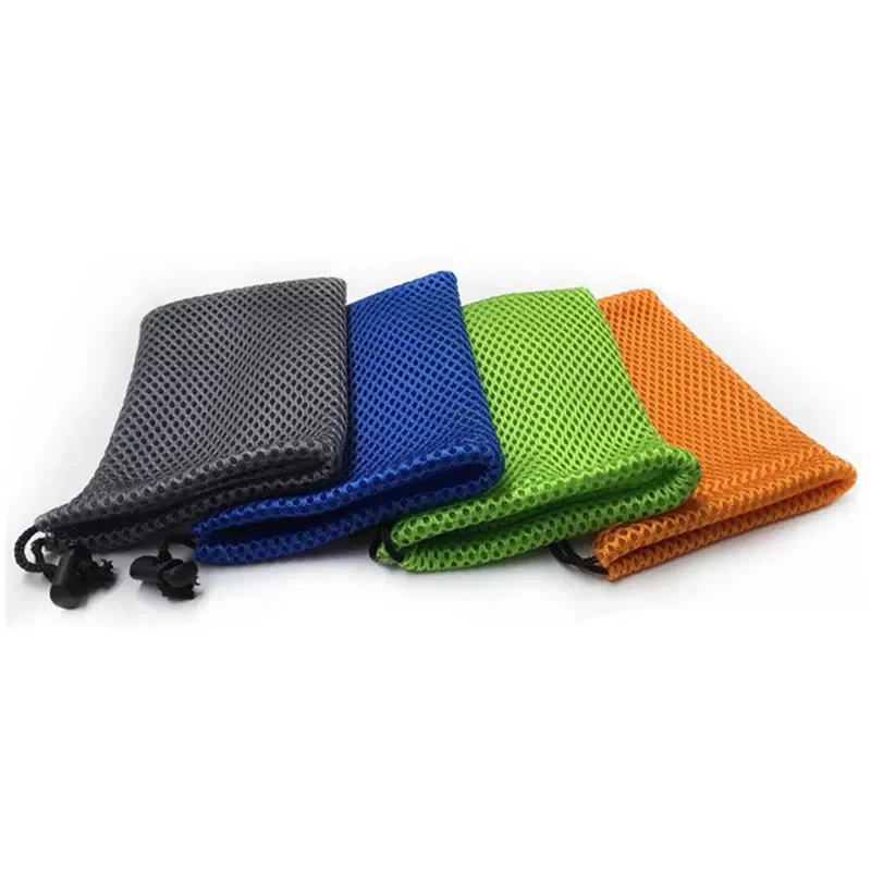 

2022Nylon Mesh Drawstring Storage Pouch Bag 9x13cm Multi Purpose Travel & Outdoor Activity Pouch for Digital Products