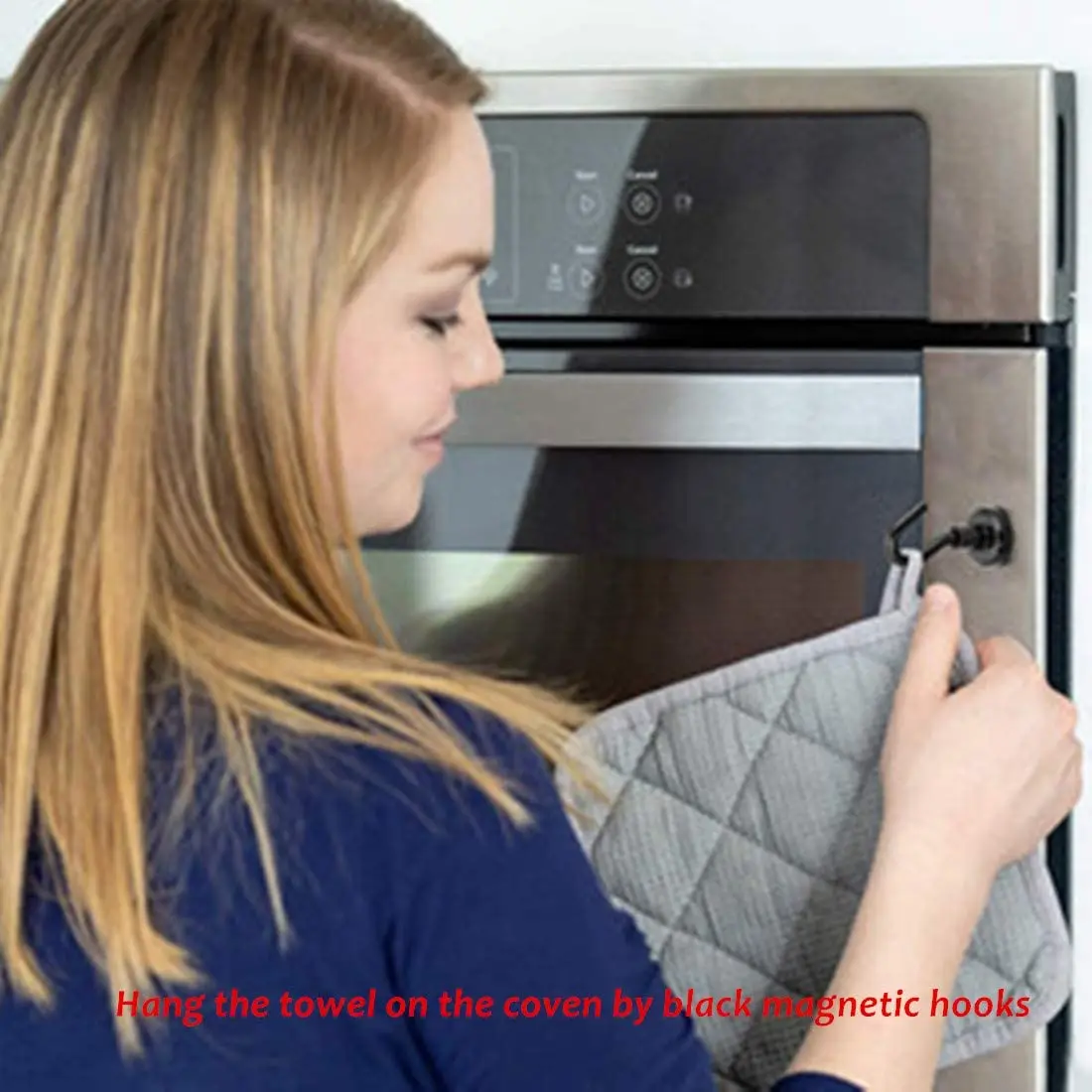 

Black Magnetic Hooks 22Lbs Heavy Duty Magnet Hooks Strong for Fridge Hanging Grill Utensils Whiteboard Kitchen Classroom