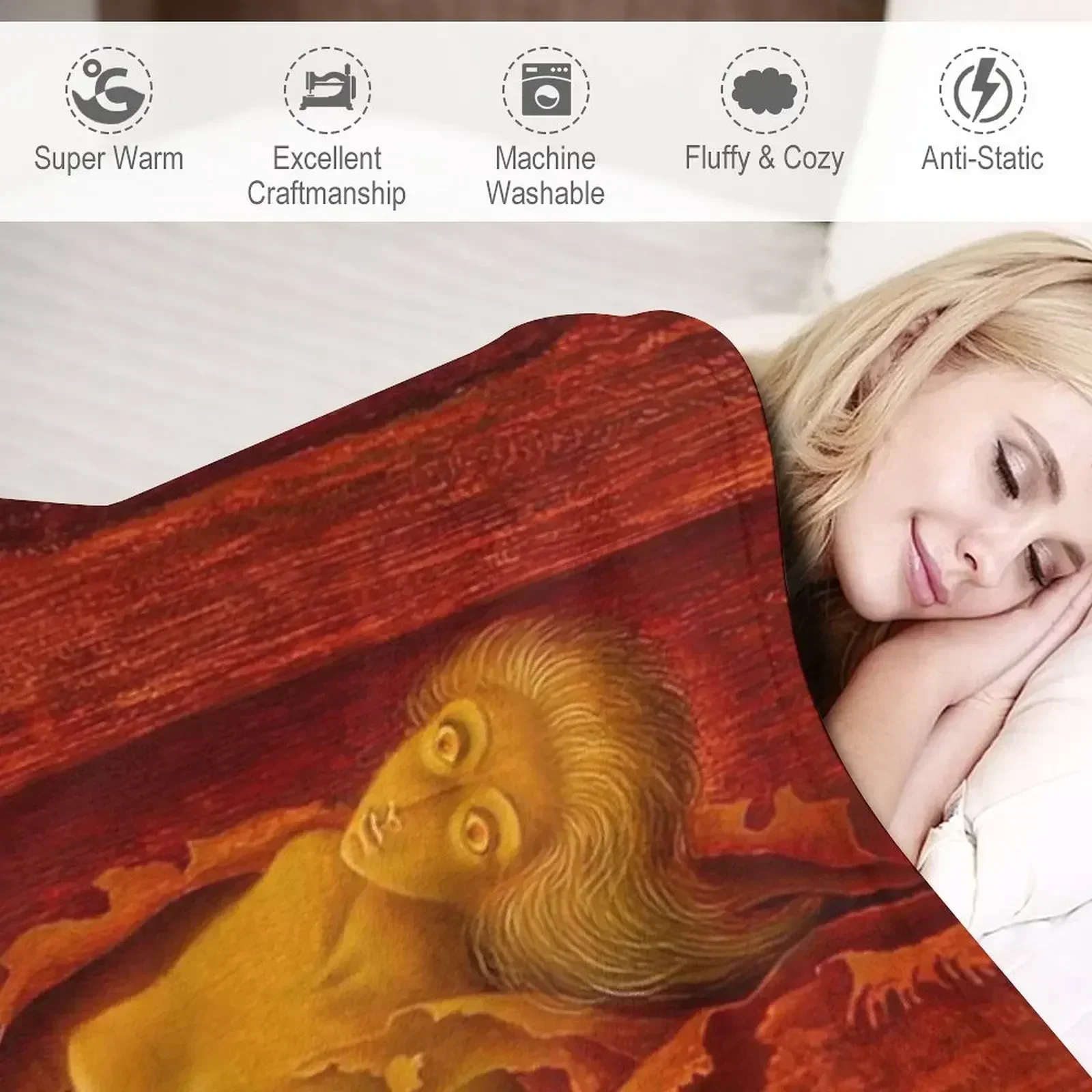 Одеяло Being Born Again от Remedios Varo декоративное одеяло для диванов рождественские