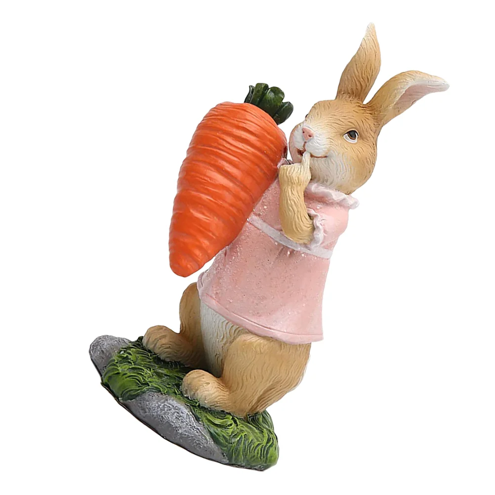 

Статуэтка кролика из смолы, украшение для пасхальвечерние, модель с животными, прекрасный Декор