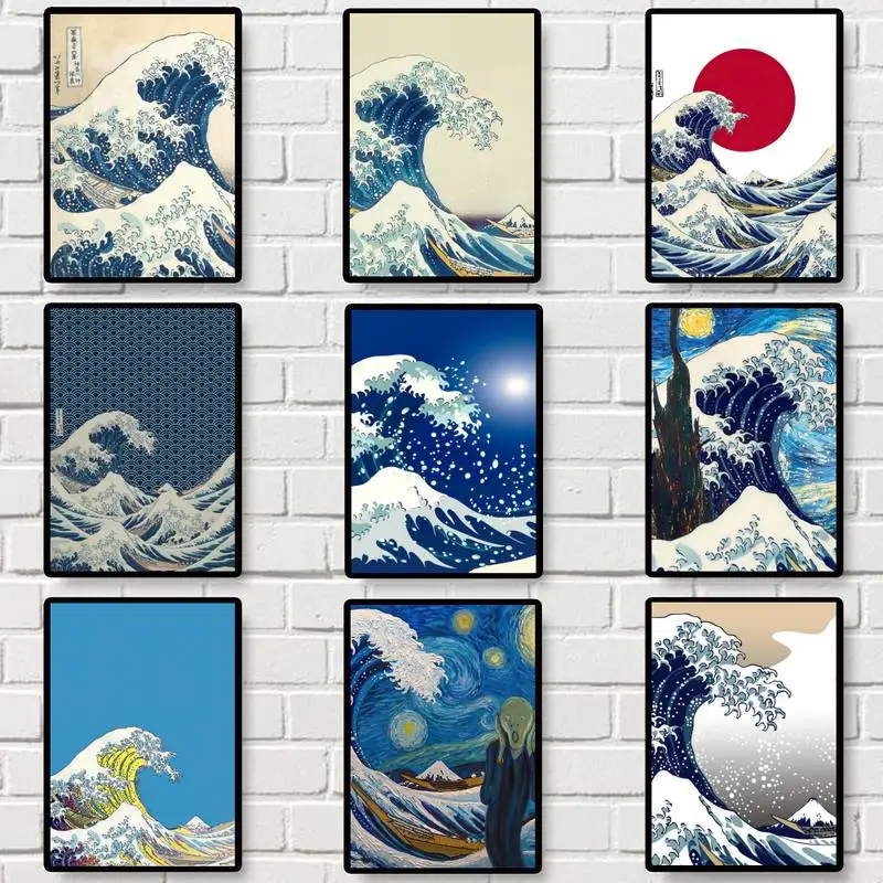 

Wave Of Kanagawa Art POSTER Poster Prints Wall Pictures Living Room Home Decoration Small
