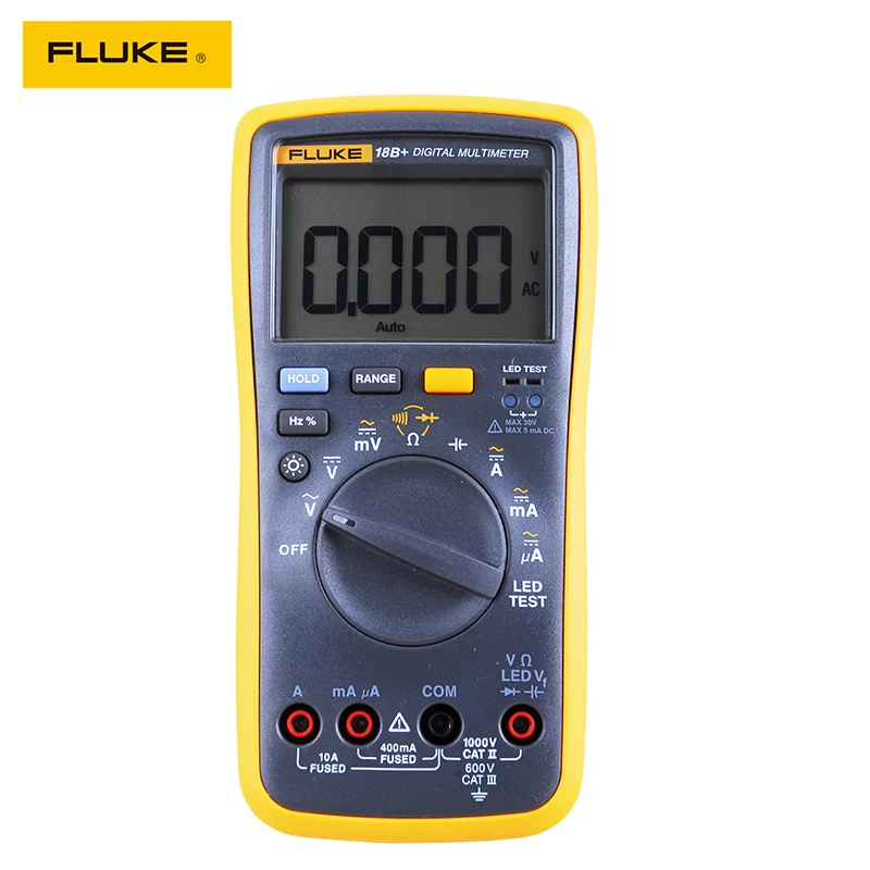 

Original Fluke 15B+,Fluke 17B+, Fluke 18B+ Auto Digital Range Multimeter DMM AC/DC/Diode/R/C Voltage Current Tester