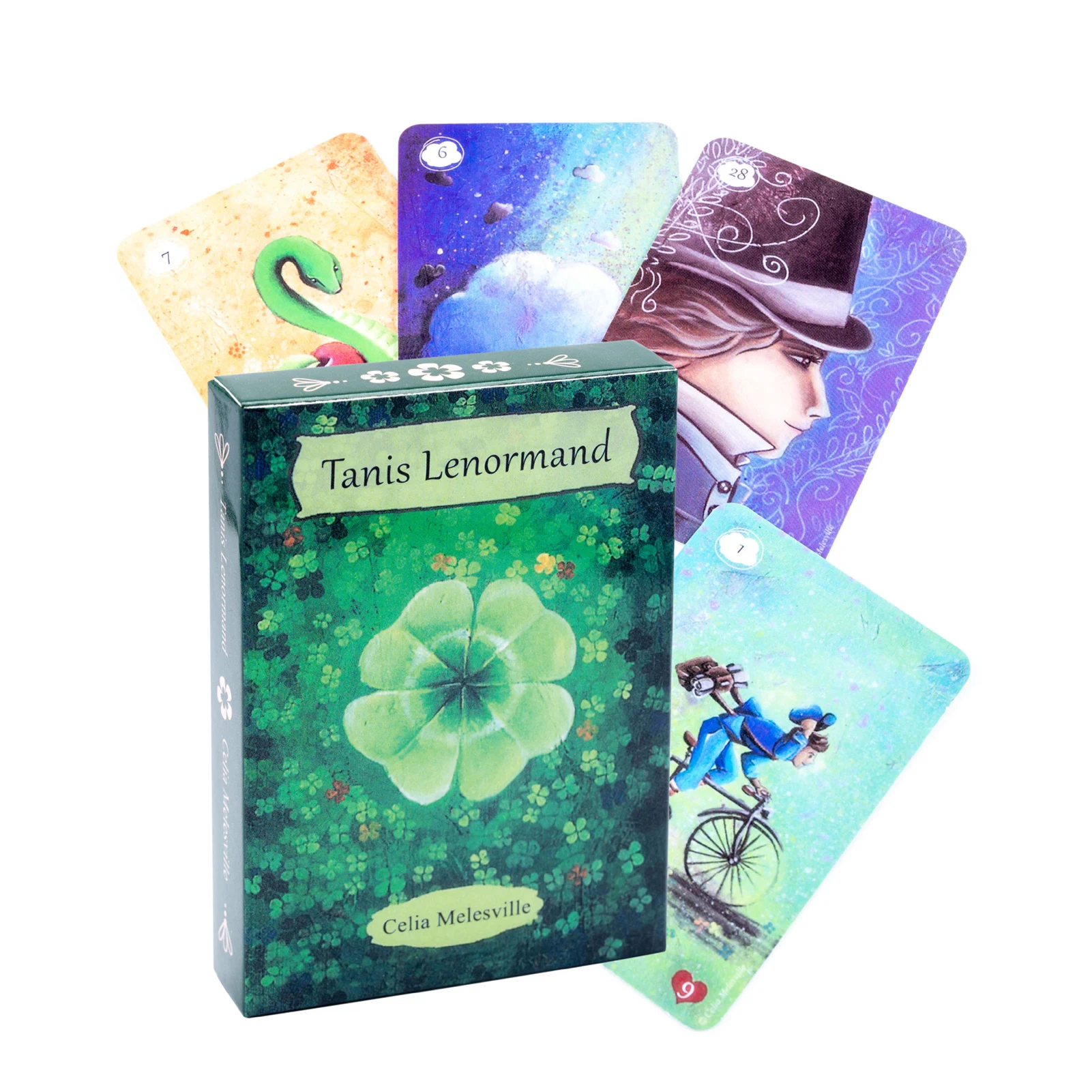 

Карточки Tanis Lenormand от Celia Melesville с изображением ораклов, полноцветные карточки из бумаги, Таро, Таро-карточки для вечеривечерние, таинственная...