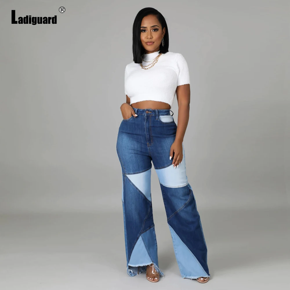 Женские прямые брюки из джинсовой ткани уличная одежда для девушек пикантные