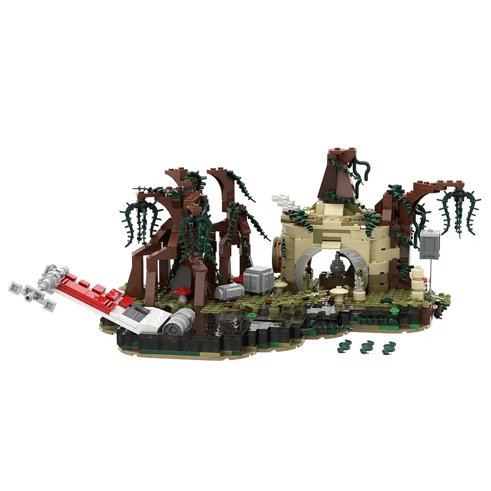 Конструктор gobrick MOC Dagobah игровой кирпичи Космический болотный сцена базовый