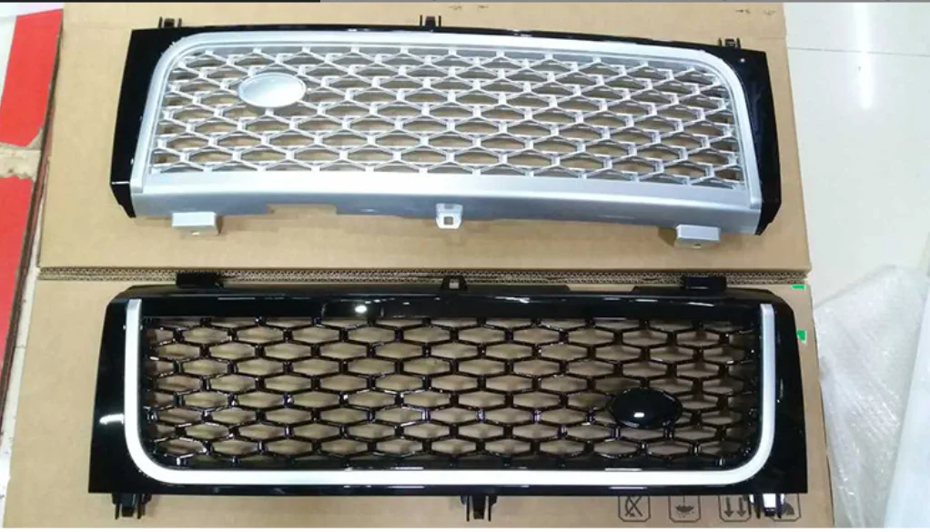 

Front Grill Bumper Honey Comb Mesh Grille ABS For Range Rover Vogue 2002-2005 Black And Silver
