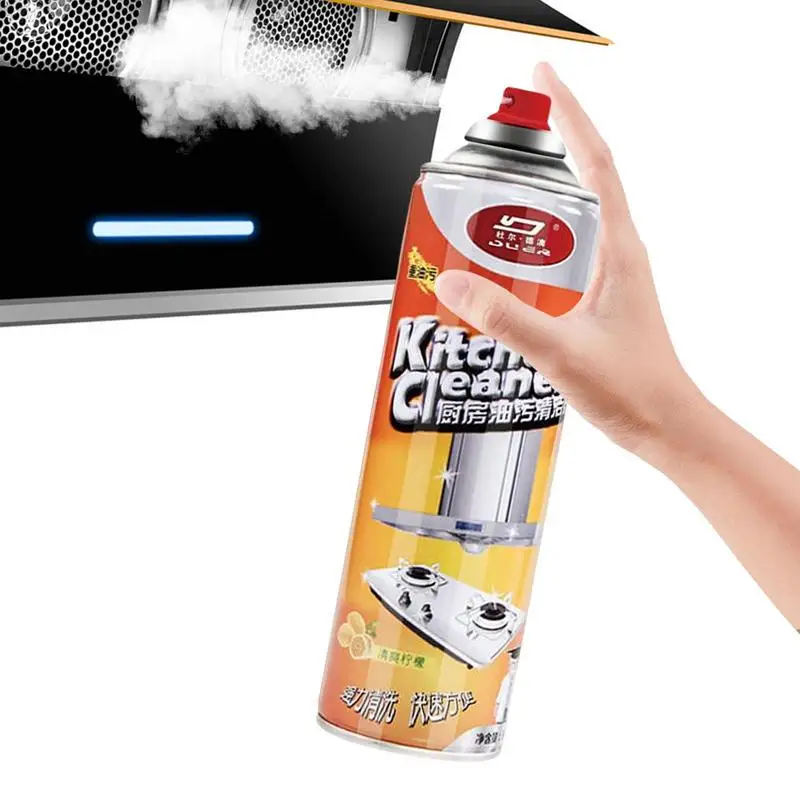 

Kitchen Grease Cleaner Foam 500ml Cleaner Spray Bubble Spray All-Purpose Cleaning Spray Kitchen Deep Cleaning Spray Lemon Flavor