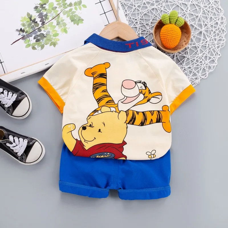 Summer Baby Boy Girl Cartoon Infant Clothes Outfit Suit Children1-5Years Kids Boys Sets Short sleeve T-shit+ Shorts Newborn 2PCS