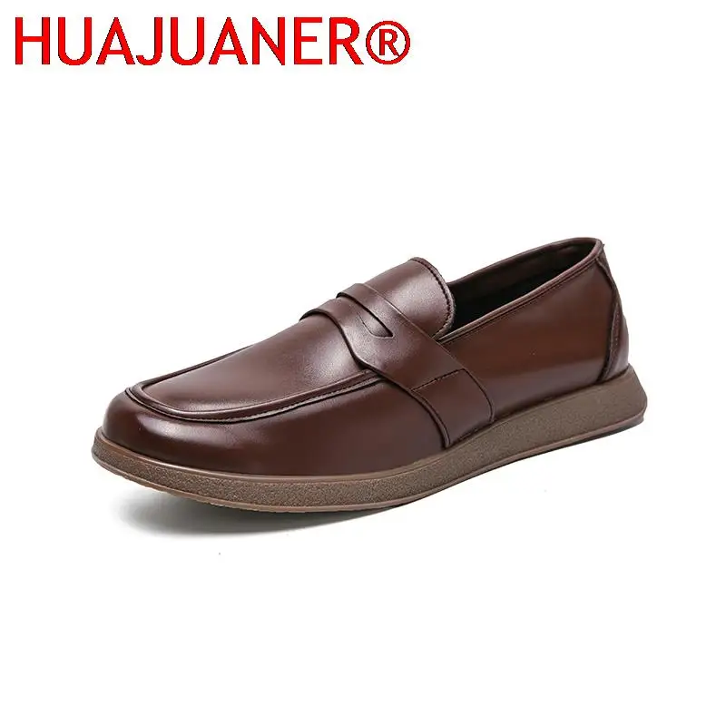 

High Quality Abiye Casual Fashion Men Shoes Loafers Lightweight Soft Leather Moccasins Slip on Driving Shoes for Men