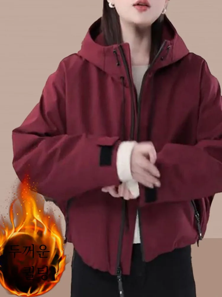 2024 Winter New Cotton-padded jacket Loose Slimming Fashion Design Thickened Quilted Warm Jacket Outerwear