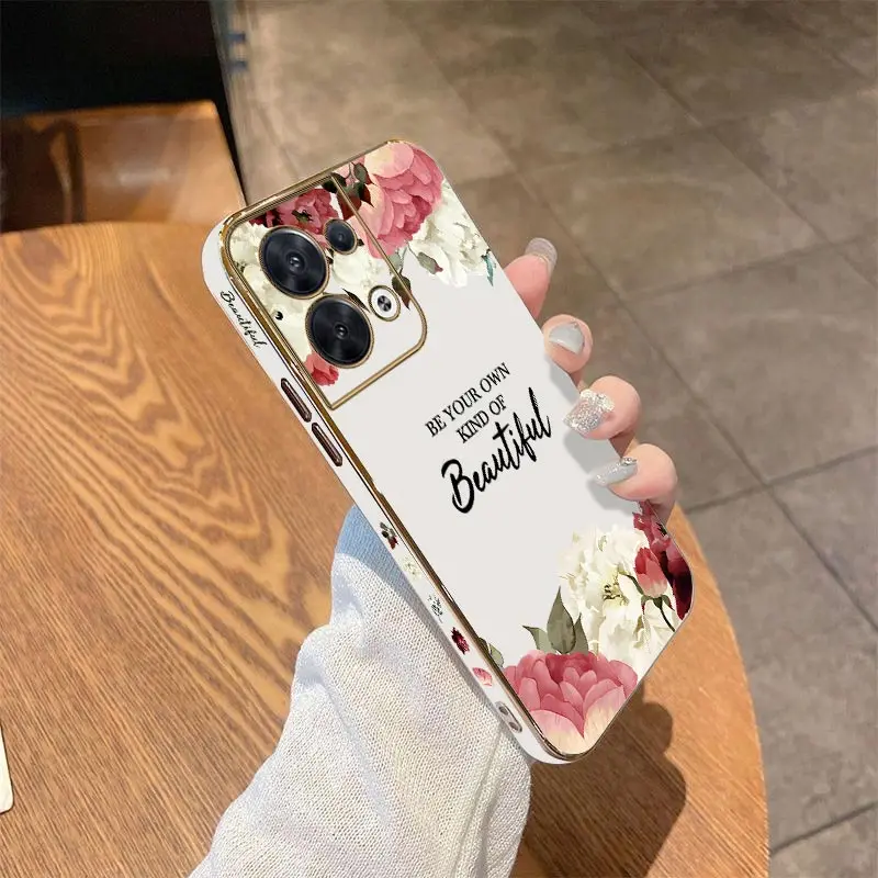 Роскошный чехол с тихими цветами для OPPO Reno 8Pro 8 7 7Lite 8T 10Pro 6ProPlus 9 10 9Pro 9ProPlus 6Z 7Z 6 6Lite 5