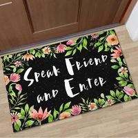 funny creative speak friend and enter welcome door mat for front door living room tropical style rubber carpet hallway kitchen
