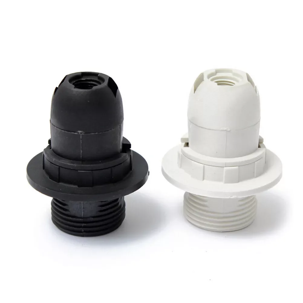 

Mini Edisons Screw SES Practical E14 Base Light Bulb Lamp Holder Pendant Socket Lampshade Ring 250V 2A Black/White