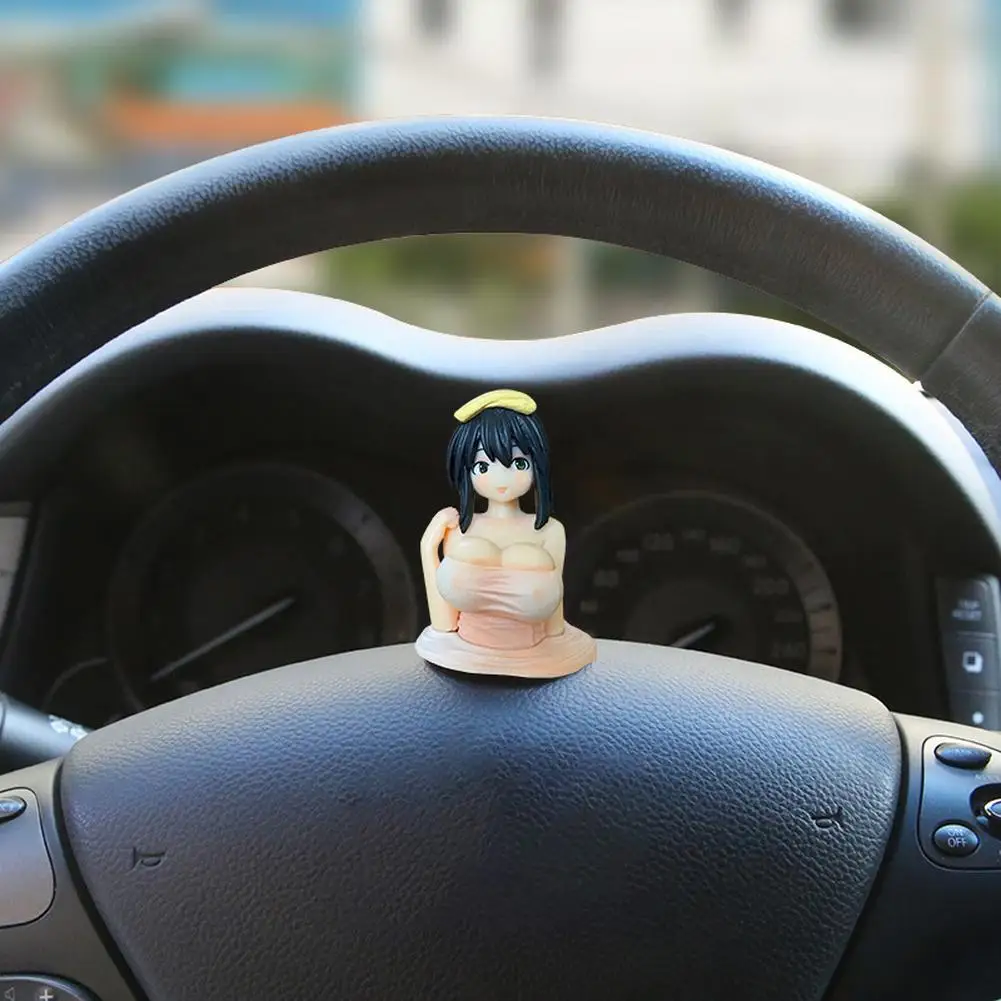 

5/10pcs Chest Shaking Girl Interior Car Dashboard Decorations Widget Sexy Anime Doll Ornament PVC Figurine Car Trim Accessories