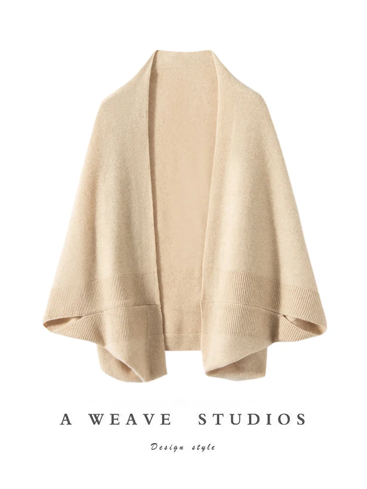 ADDONEE весенне-осенние женские накидки 100% кашемировые шали свитер высокого