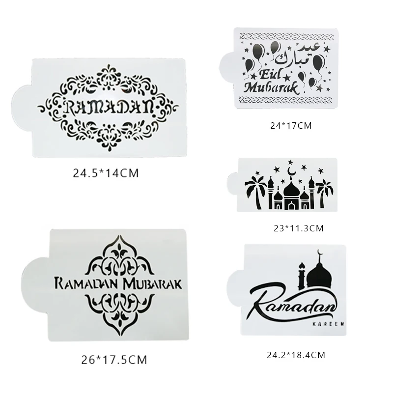 1 шт. Рамадан кареем распылитель трафареты ИД Мубарак самодельный рисунок торта