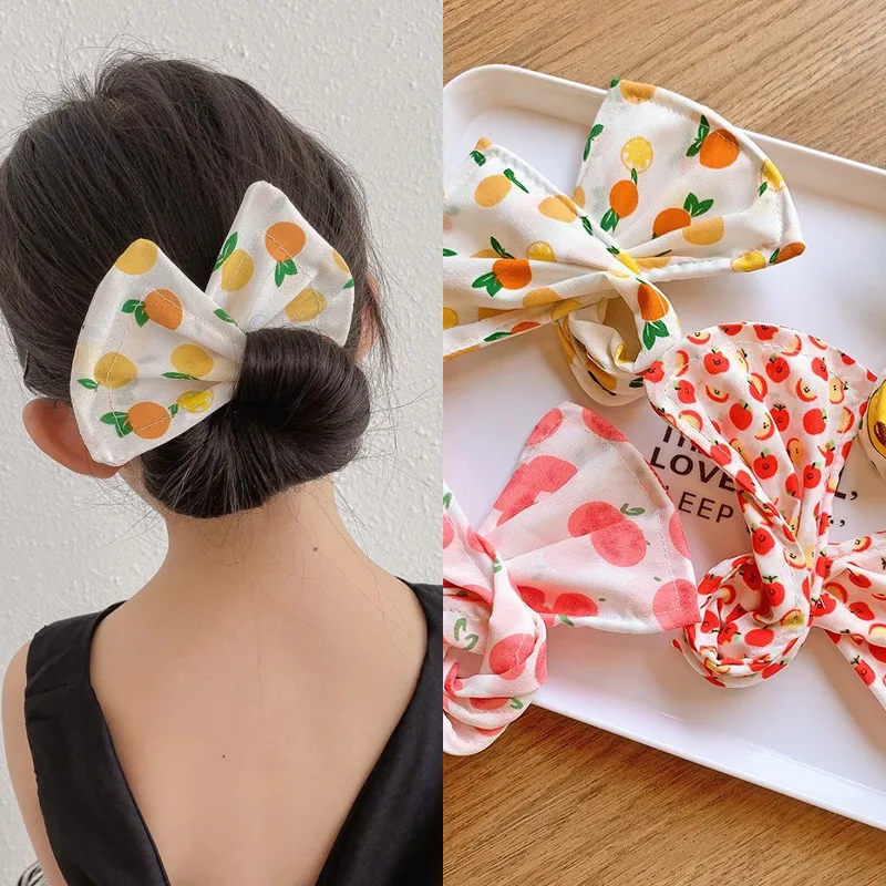

Cute Lemon Hair Twist Styling Clip Stick Bun Makers Women Girls Braid Floral Polka Dots Female Hairbands Magic Tools Accessories