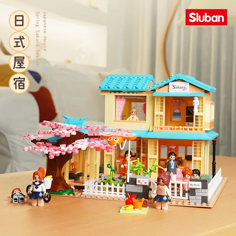 

Friends Sakura Dreaming Holiday Villa House Apartament Casa Castle City Building Blocks Bricks Construction Toys for Girls Kids